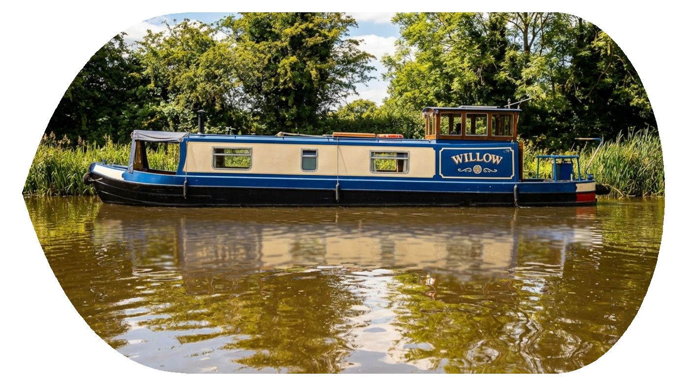 Boat image with altered reflection
